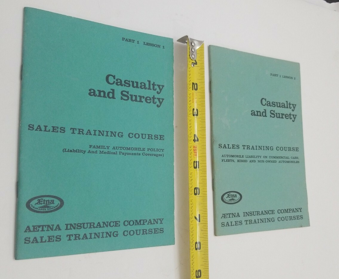 AETNA Insurance company Sales training course 1965 1966 1967 1968 Casuaty surety