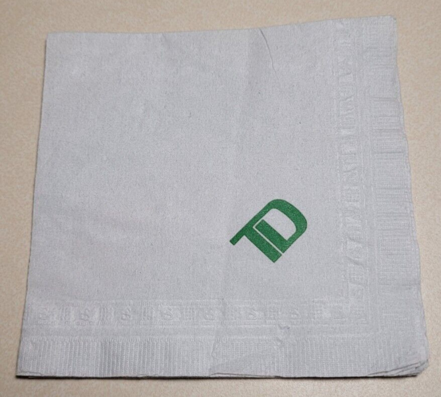 TD Bank Toronto Dominion Vintage Napkins Serviettes Lot Set 3 Retro Memorabilia