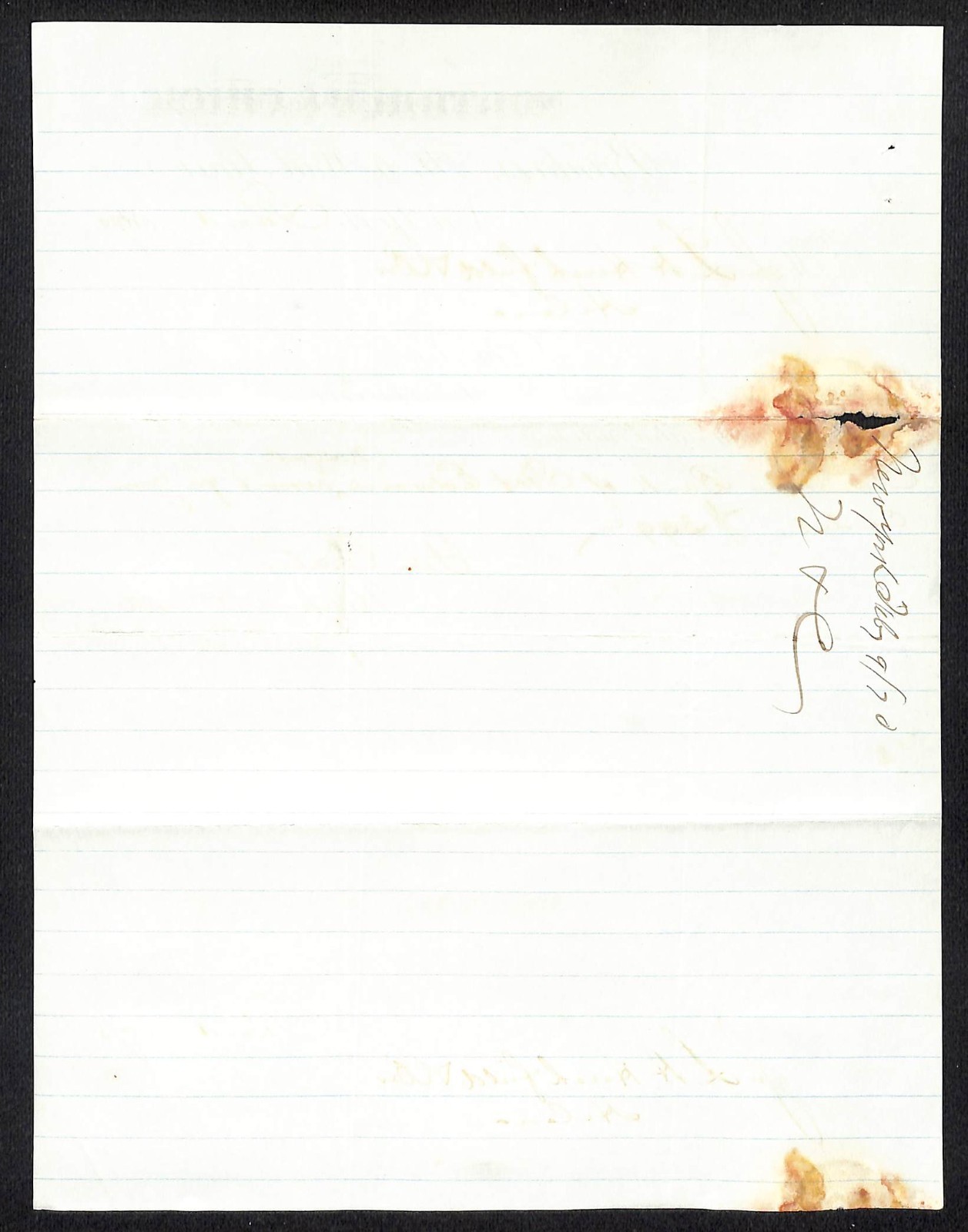Northrup & Chick 6 Wall Street NYC 1870 Payment Receipt L.H. Hershfield* (#2)