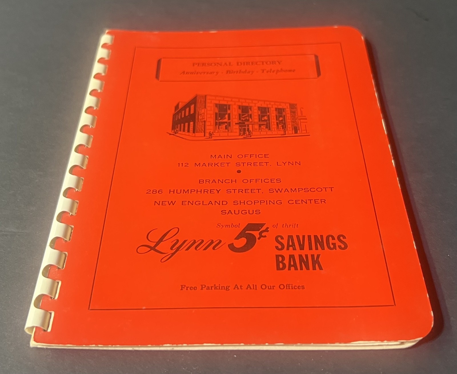 Lynn 5¢ Savings Bank Personal Directory 1961 (Hotel Edison, Sheldon Pharmacy)
