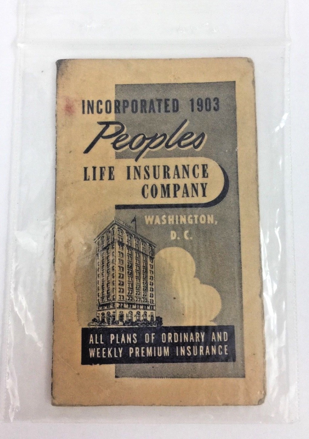 Vintage Advertising People’s Life Insurance Company Made in West Germany