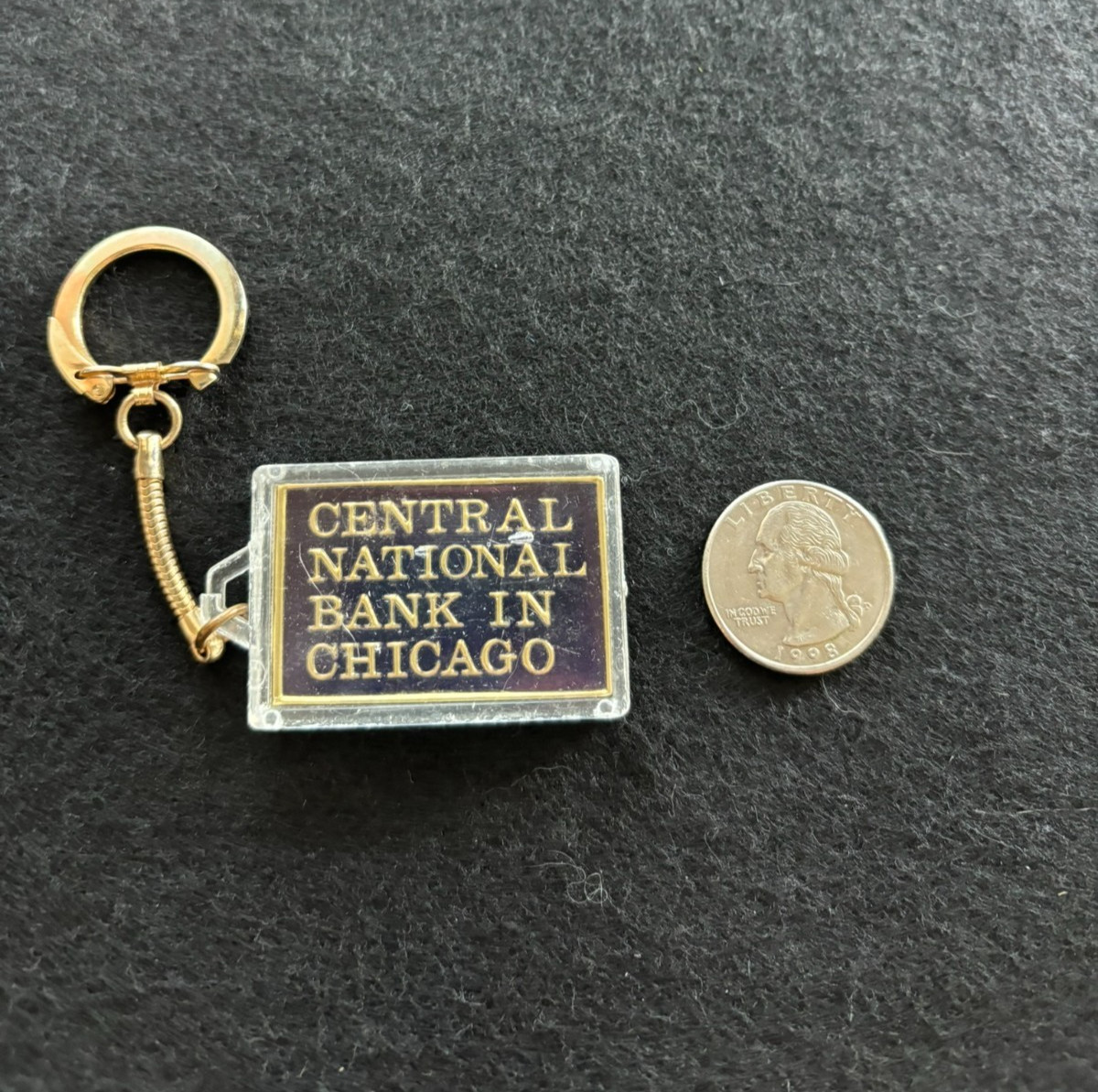 Vintage Central National Bank in Chicago Keychain