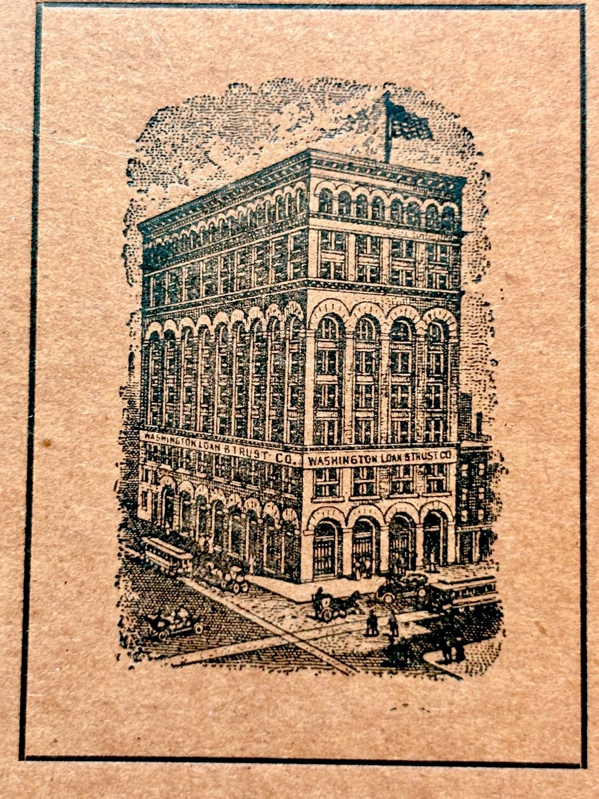Washington Loan And Trust Co. Savings Book Sleeve, Vintage