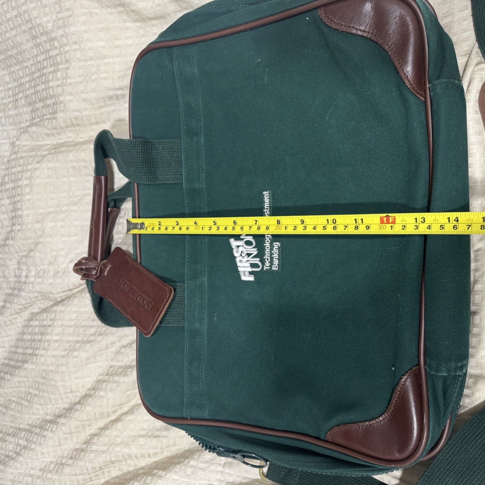 Vintage Land’s End First Union Bank Technology Investment Banking Canvas Tote