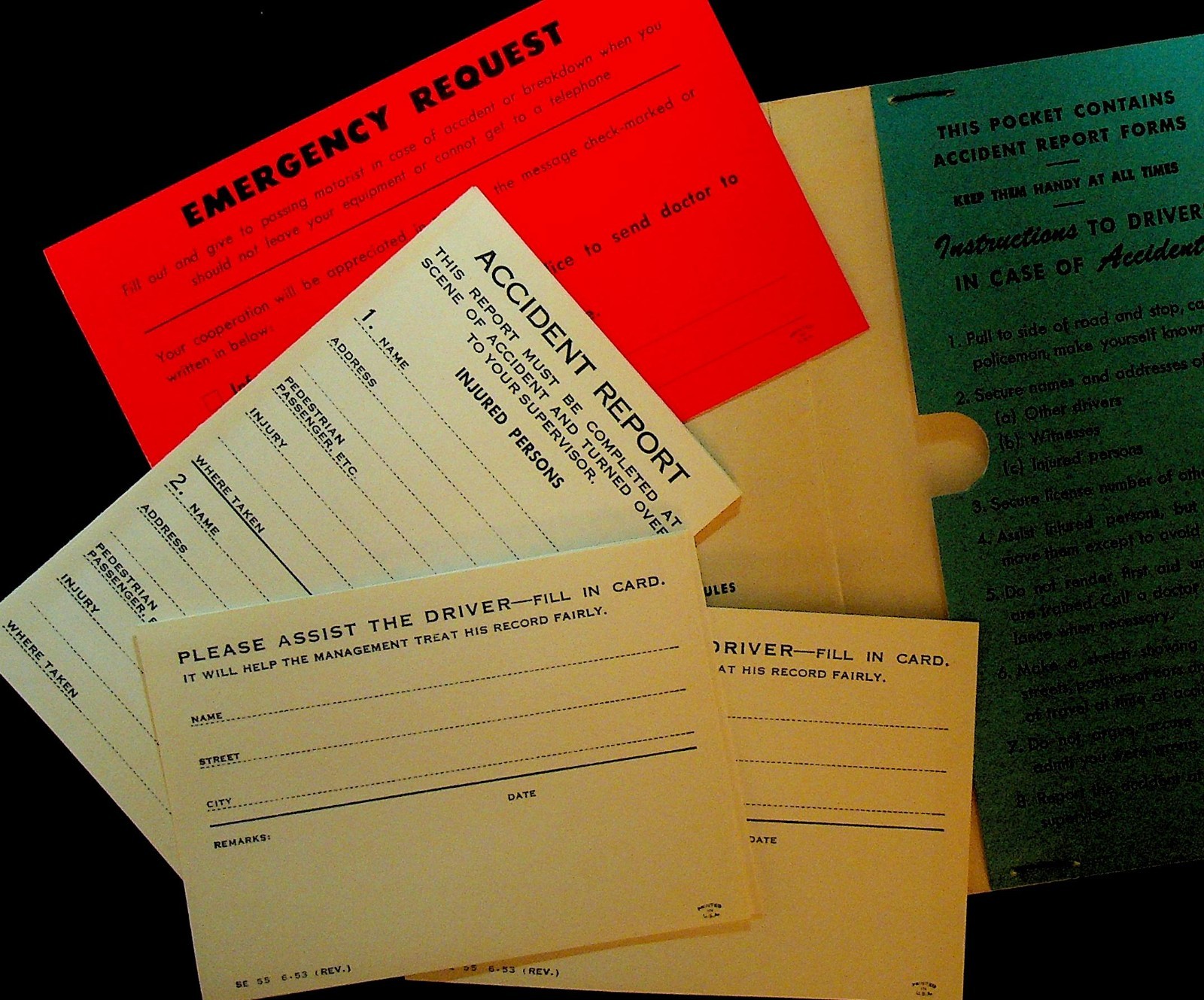 Safe Driving Folder US Fidelity & Guaranty Co 1951 Auto Cars