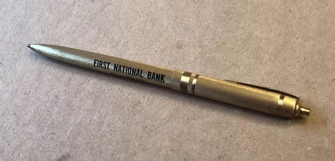 Vintage 1970s First National Bank Of Waupaca, Wisconsin Pen