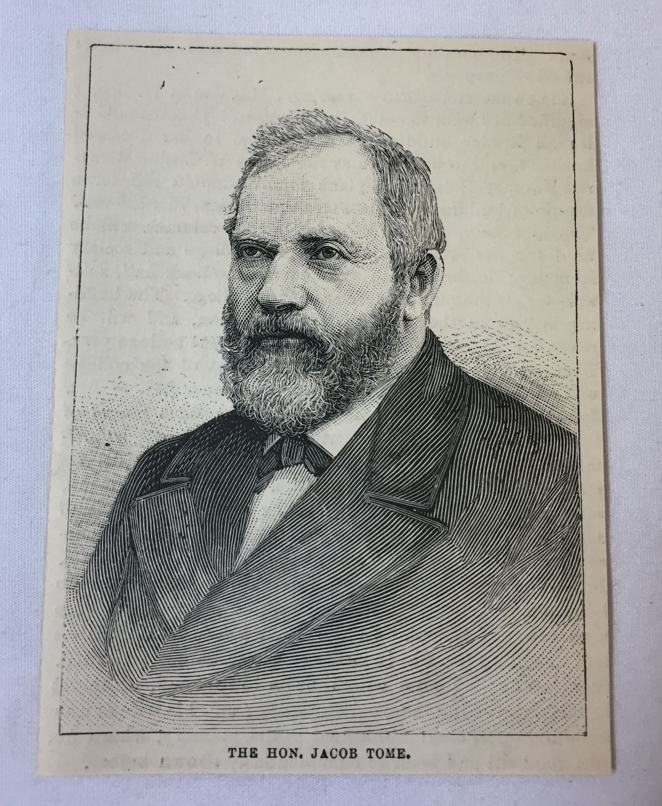 1885 magazine engraving ~ banker JACOB TOME