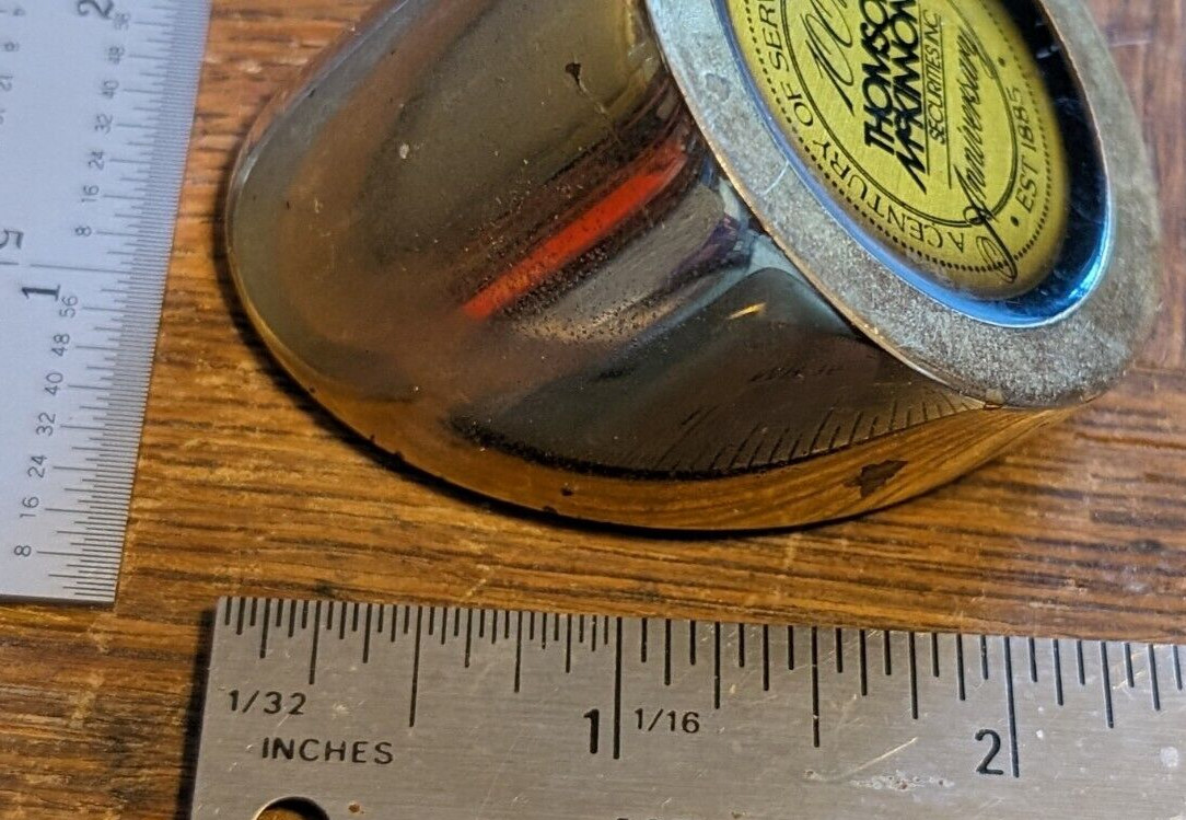 Thomson McKinnon Securities 100th Anniversary Paper Weight 1885-1985 Vintage