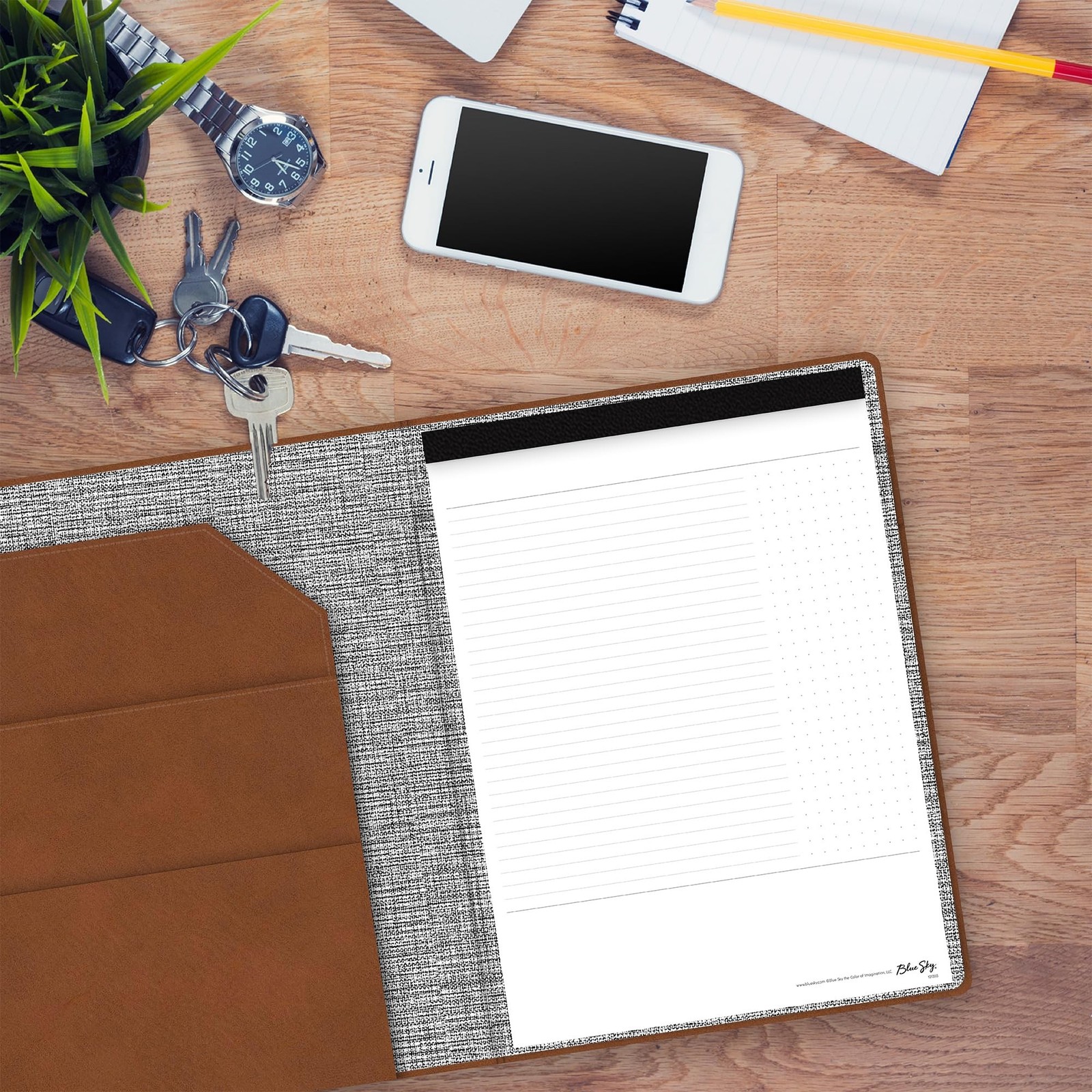Blue Sky ASMBLD Faux Leather Padfolio, 12.13″ x 9.45″, Letter Size, Undated, …