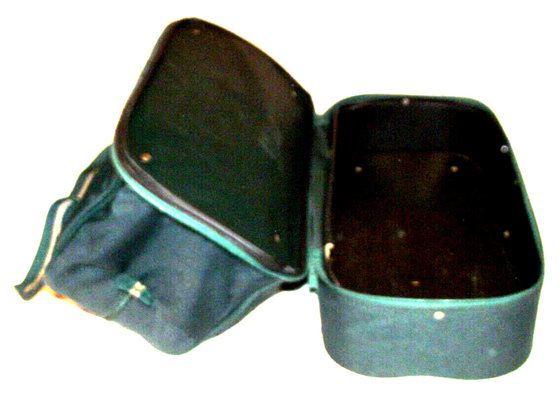 RARE Vintage Nedbank Bank South Africa Two Compartment Carrying Bag Green Canvas