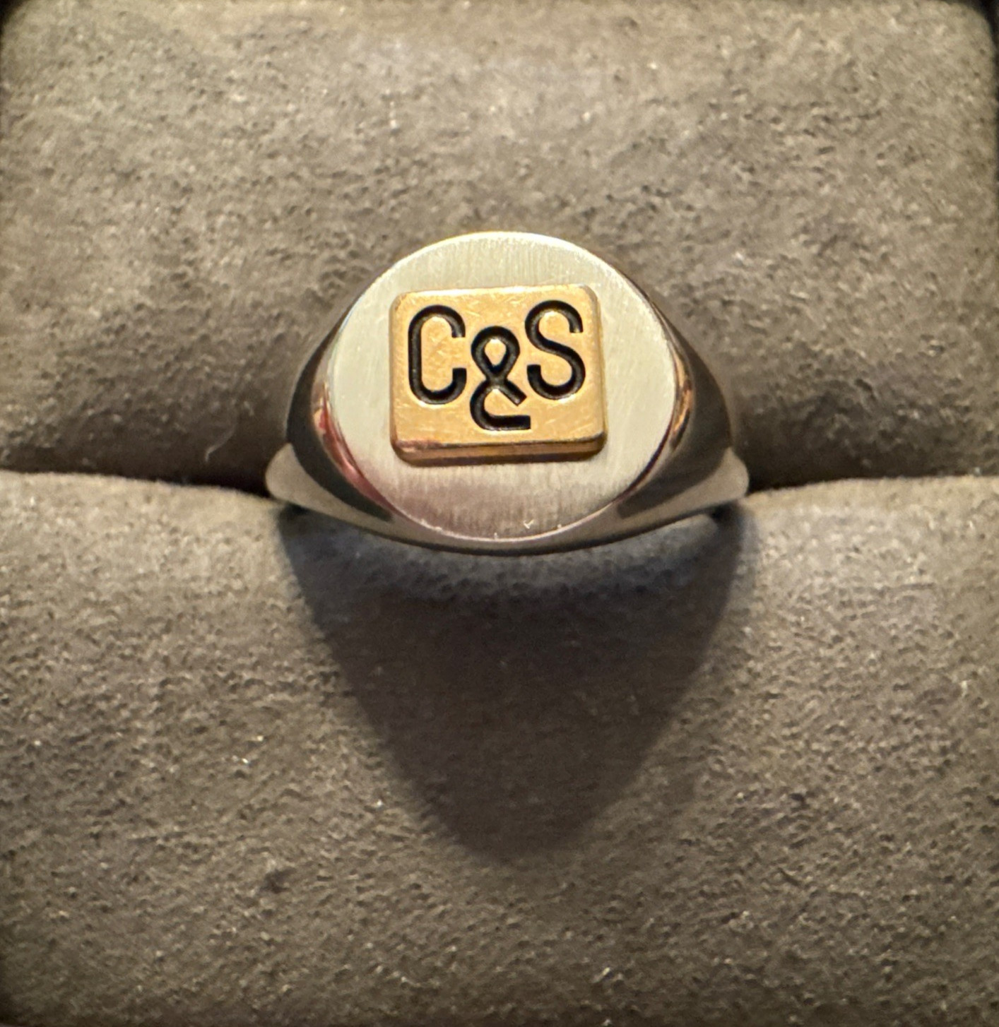 Vintage 14K GF C&S Citizens & Southern National Bank Sterling Silver Signet Ring