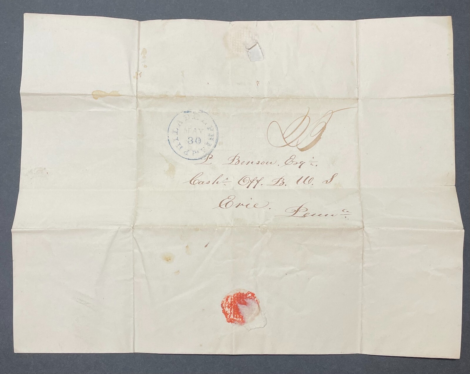 Antique 1838 2nd BANK OF UNITED STATES International Diplomacy & Credit LETTER