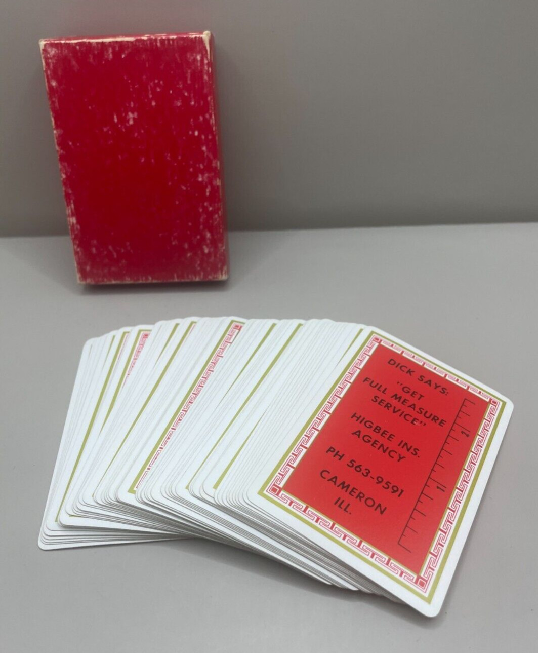 Higbee Insurance Agency Deck of Playing Cards – Cameron, Illinois – w/ Box