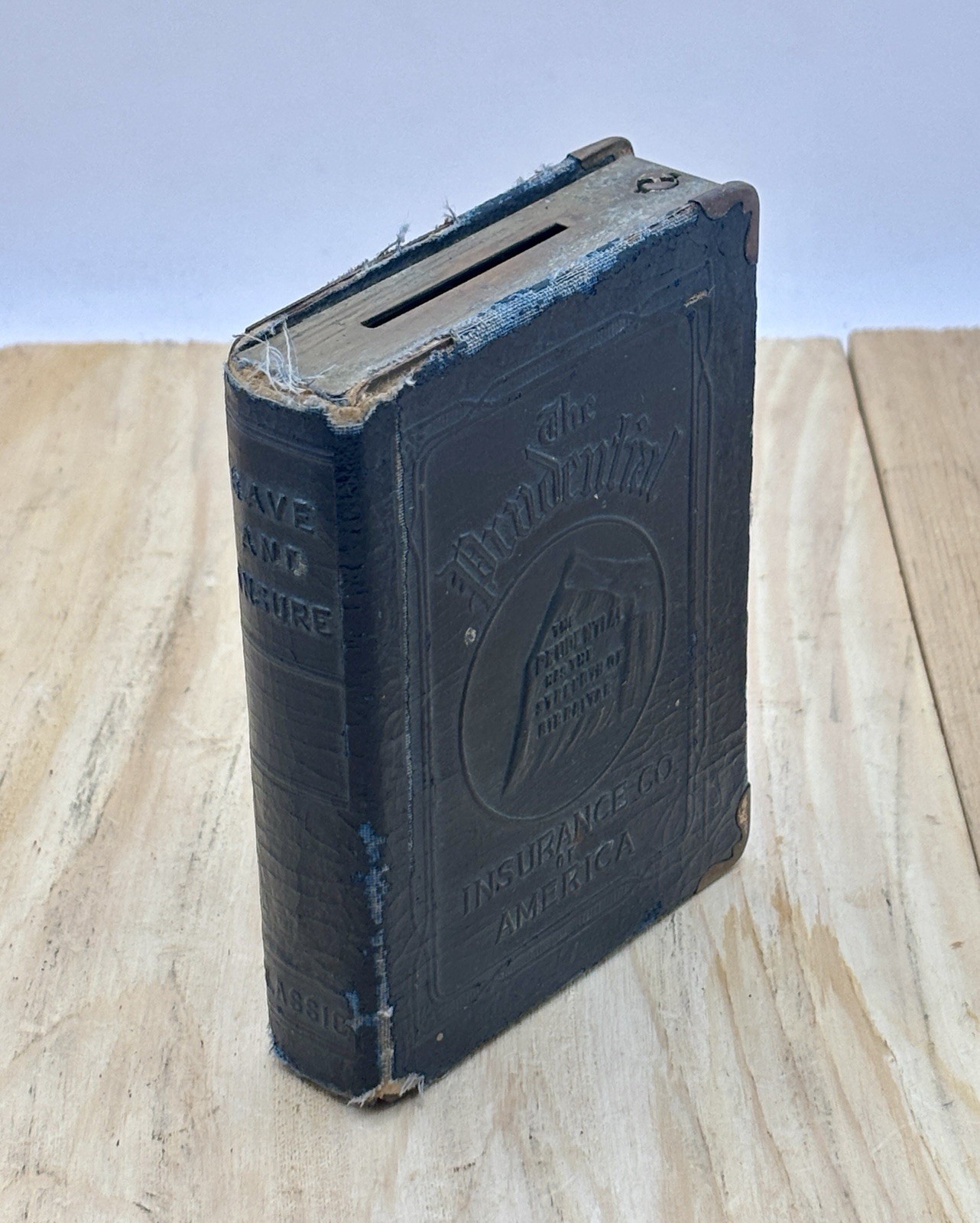 Vintage Coin Still Bank The Prudential Insurance Co Of America Black Book No Key