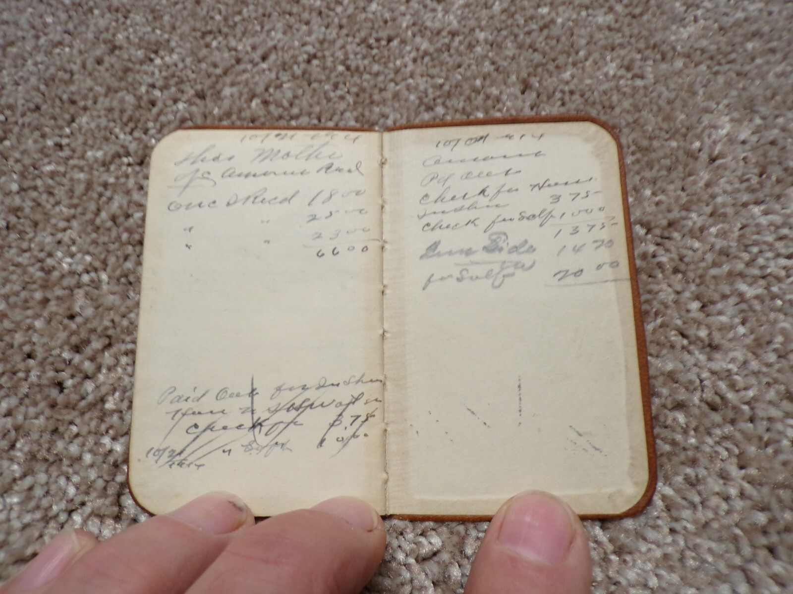 1911-12 State Bank of Lodi WI Pocket Ledger, Deposit Book Nels Thompson