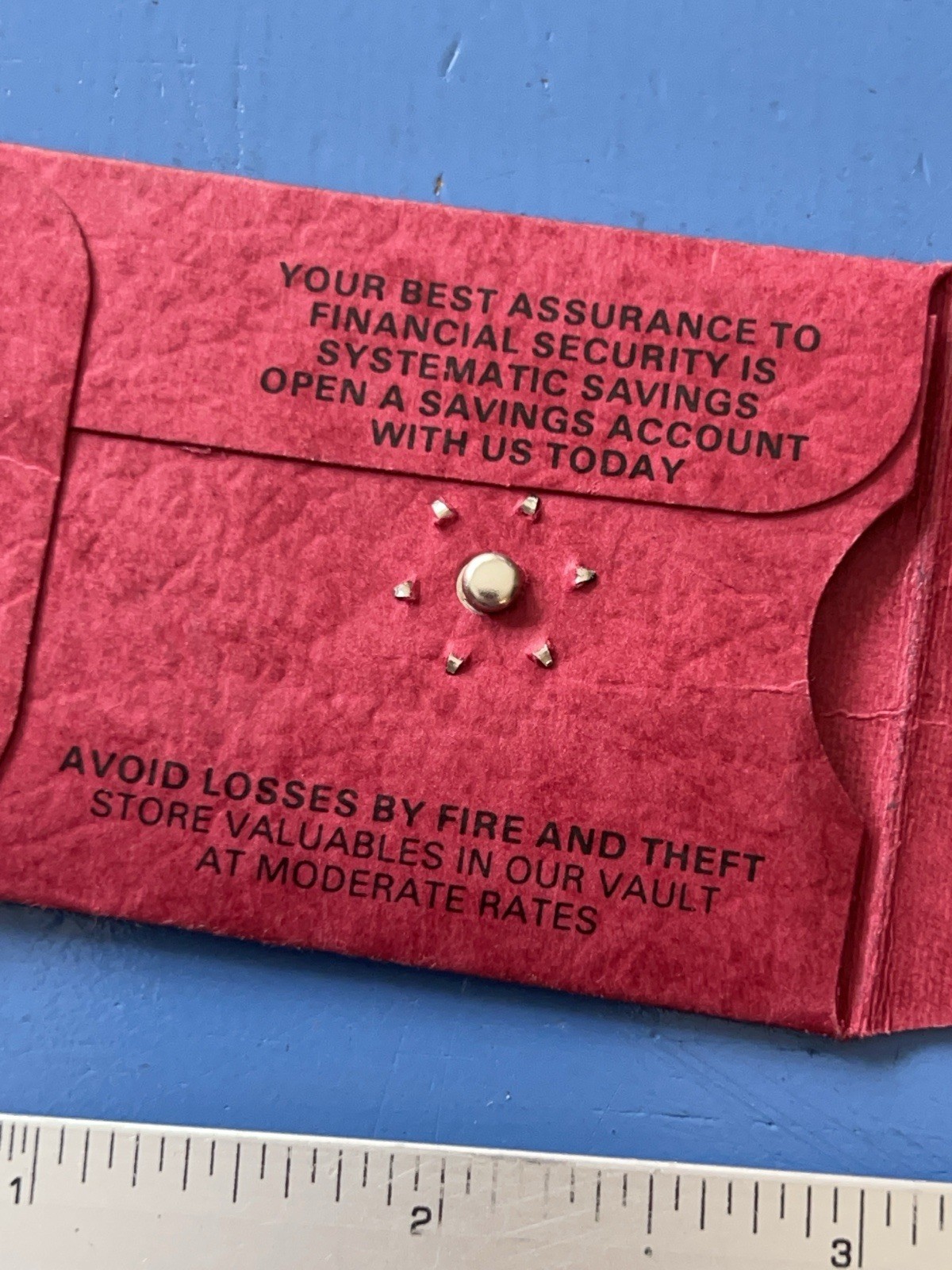 Small Vintage Red Safe Deposit Key Envelope, InterFirst Bank