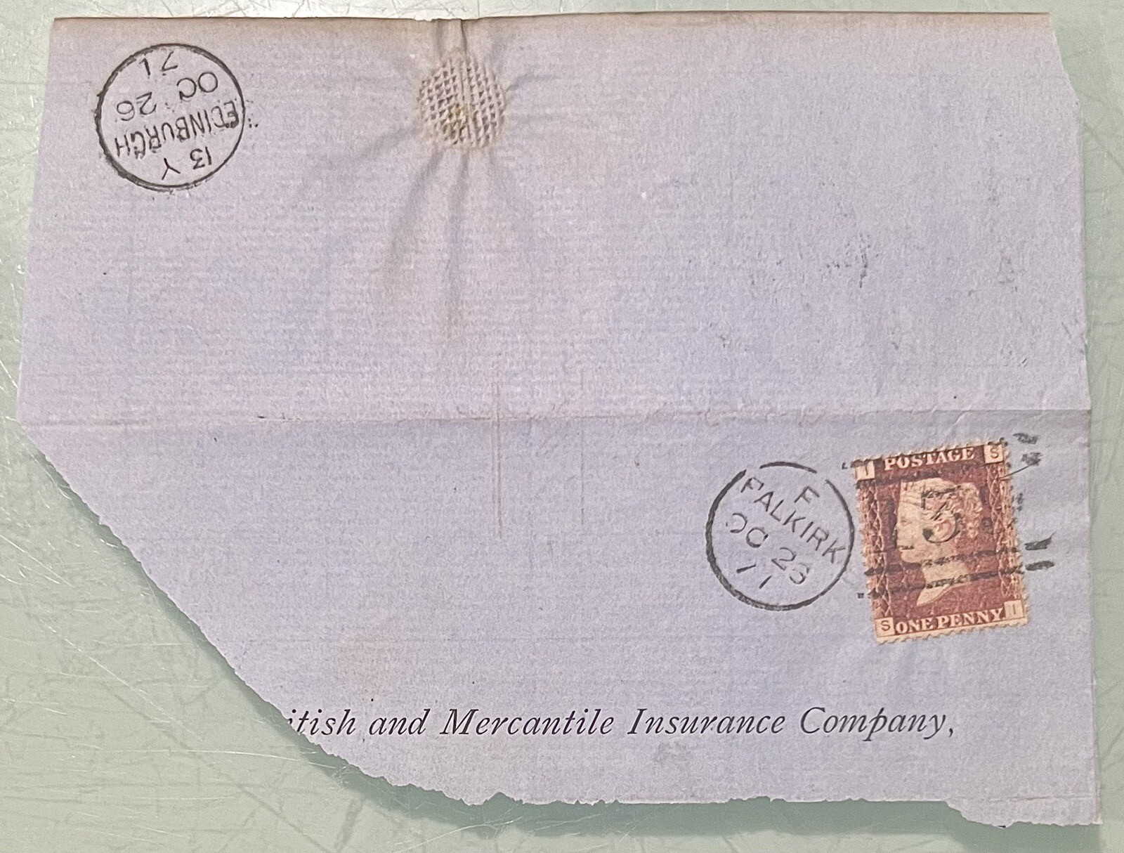 Lot of 8 NORTH BRITISH & MERCANTILE INSURANCE COMPANY 1870’s Letter Sheet Covers