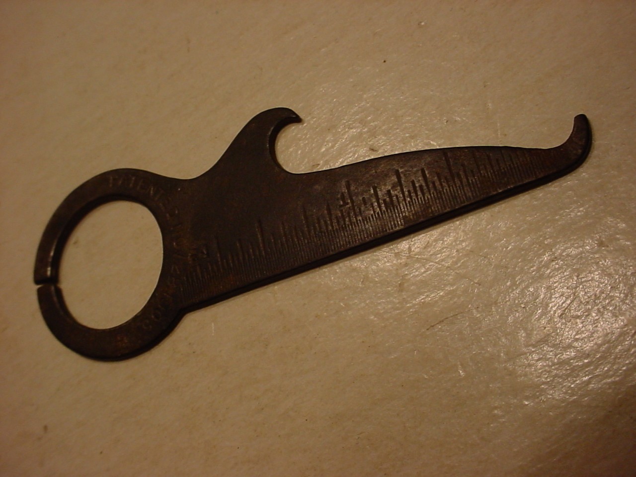 vintage 1905 New York Underwriters Agency advertising BOTTLE OPENER ruler