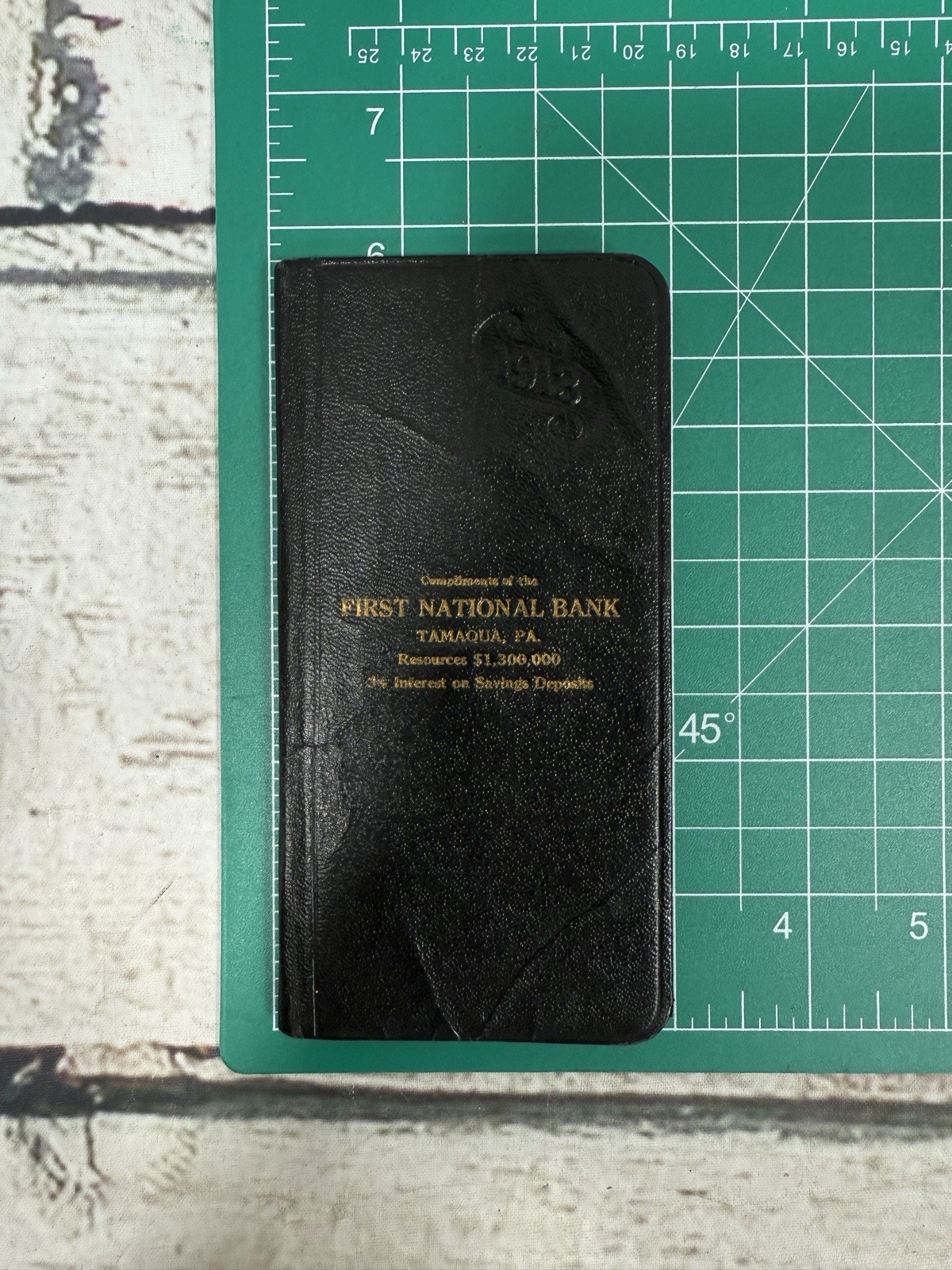 VTG First National Bank Tamaqua PA 1913 RARE Pocket Calendar Agenda Memo Book