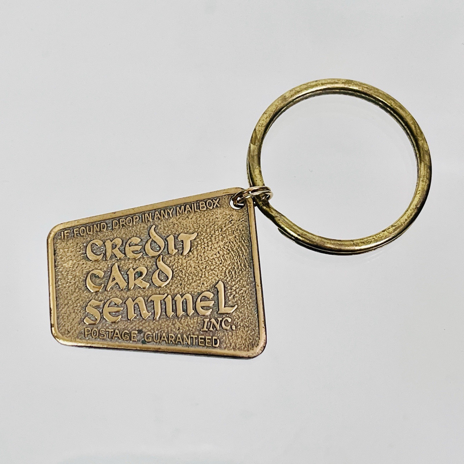 1980s Credit Card Sentinel Inc. Vintage Collectible Lost Keys Return Keychain