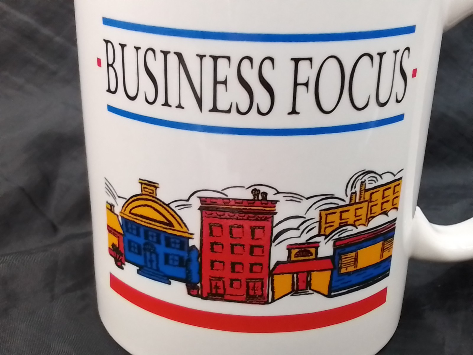 BANK OF BOSTON SMALL BUSINESS FOCUS BANKING LOAN ADVERTISING MUG CUP VINTAGE