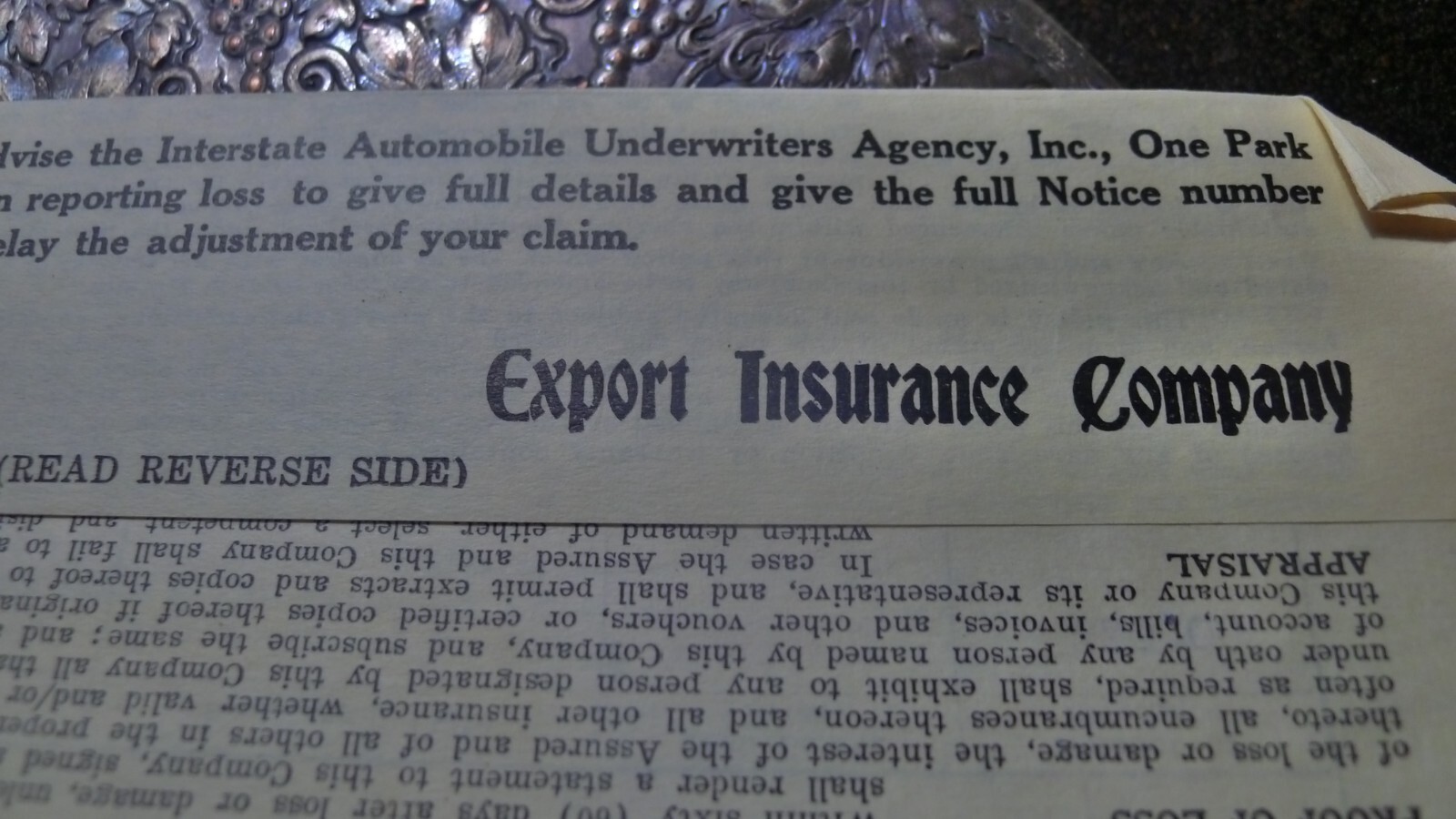 Insurance and Note Documents for 1928 Nash Touring Car, Buffalo, NY. June 1928