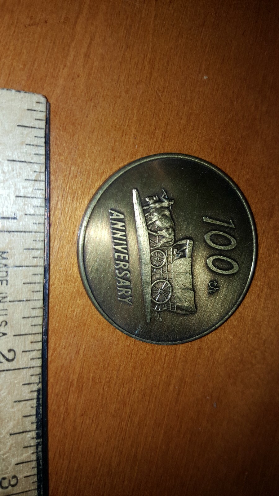 1980 MEDAL MEDALLION 100th ANNIVERSARY DAKOTA STATE BANK 1938 NUMBERED 0989