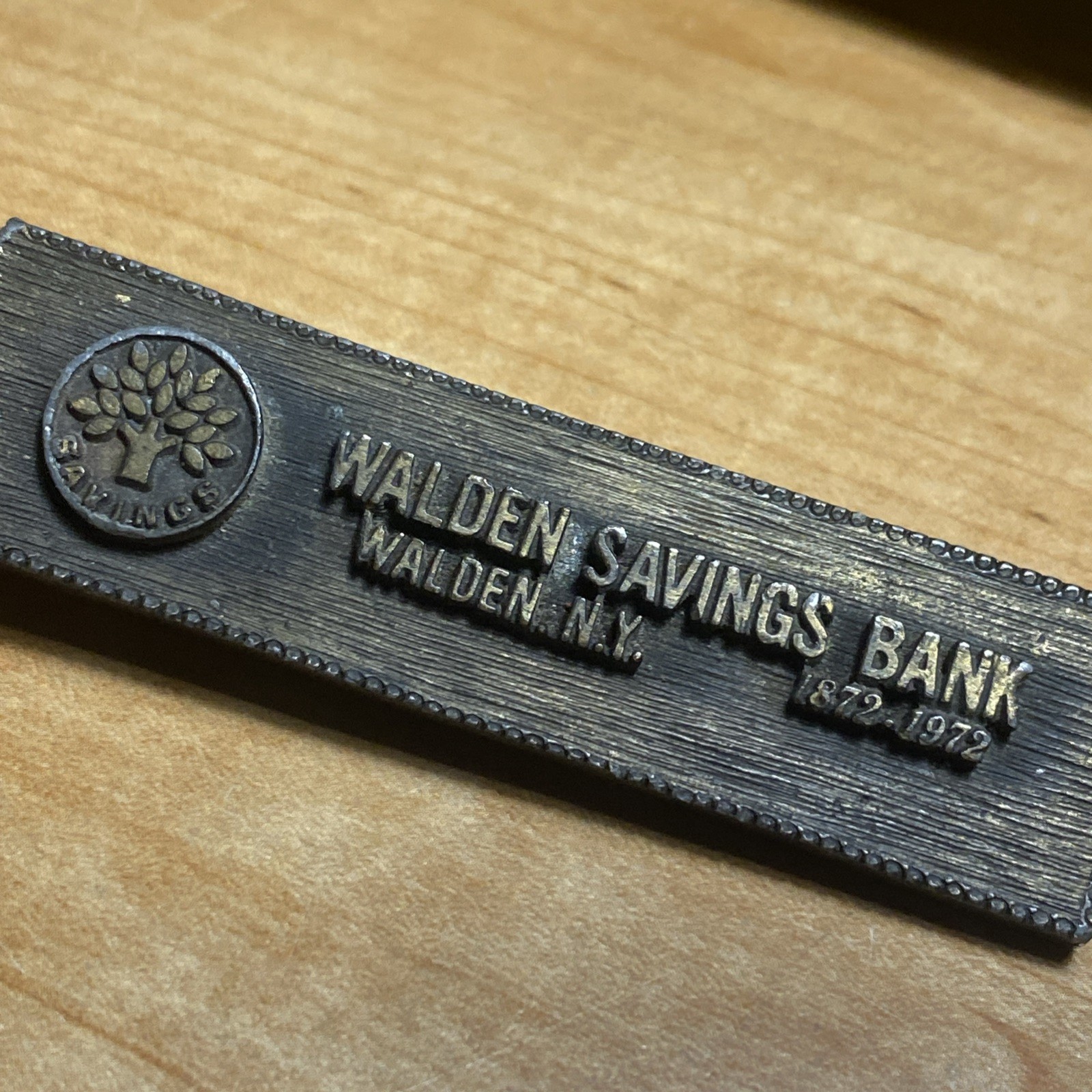 Walden Savings Bank Walden, NY EST1872 Brass Letter Opener 100 Year Celebration