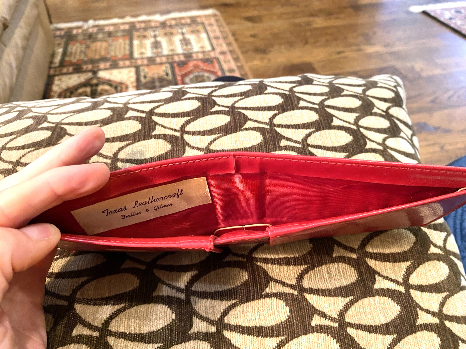First State Bank Memphis TX Leathercraft 1950’s FDIC Up To $10,000 Bifold Wallet