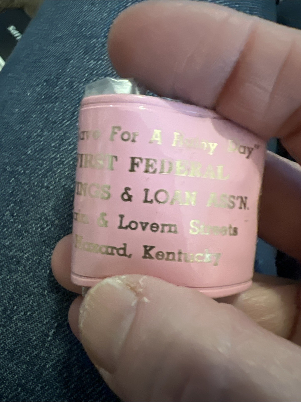 First Federal Savings and Loan Vintage Rain Cap. Plastic Never Used.