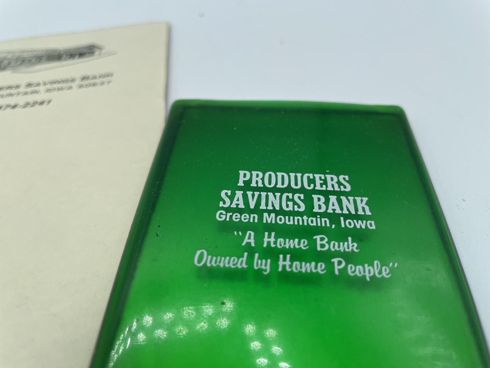 Producers Savings Bank Lot Bottle Opener Mirror Green Mountain Iowa Lot #1