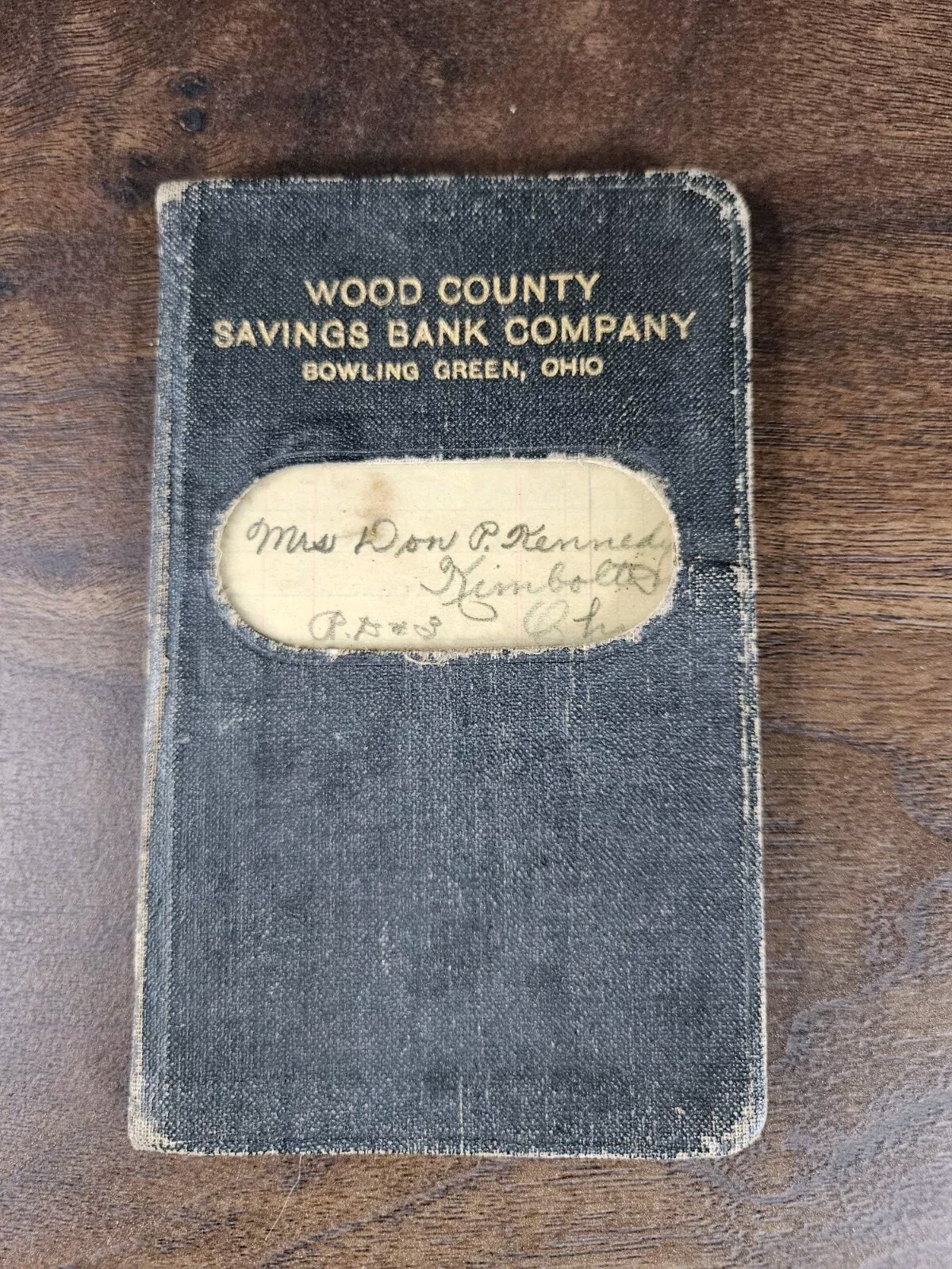 Antique Wood County Savings Bank Company Account Pocket Book Bowling Green Ohio
