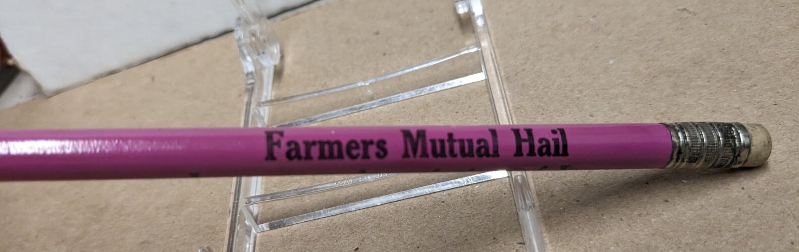 Vintage Farmers Mutual Hail Insurance Association Of Iowa Des Moines IA Pencil
