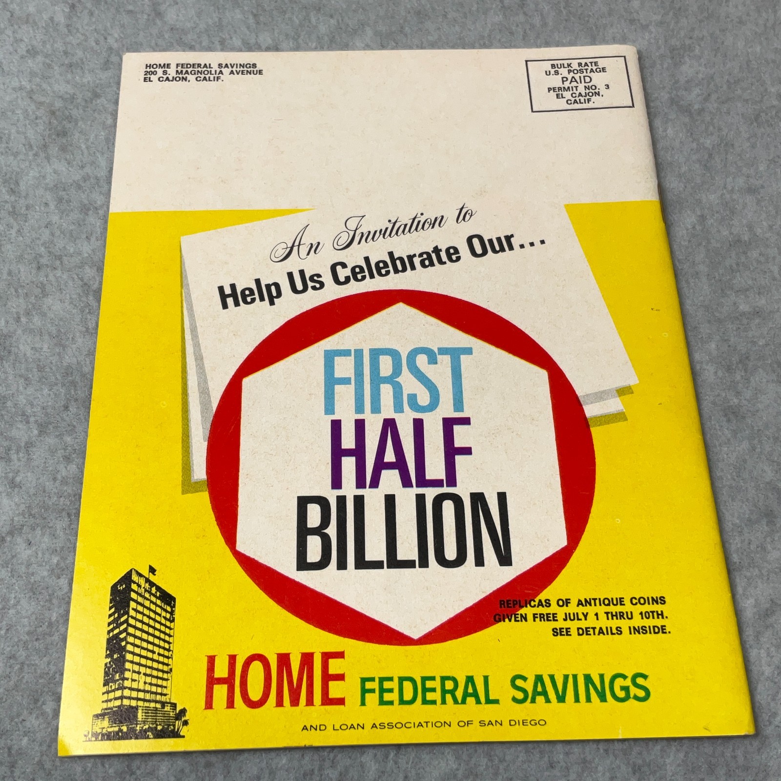 Home Federal Savings Locale Leaflet, Inaugural Edition (Summer 1969) San Diego