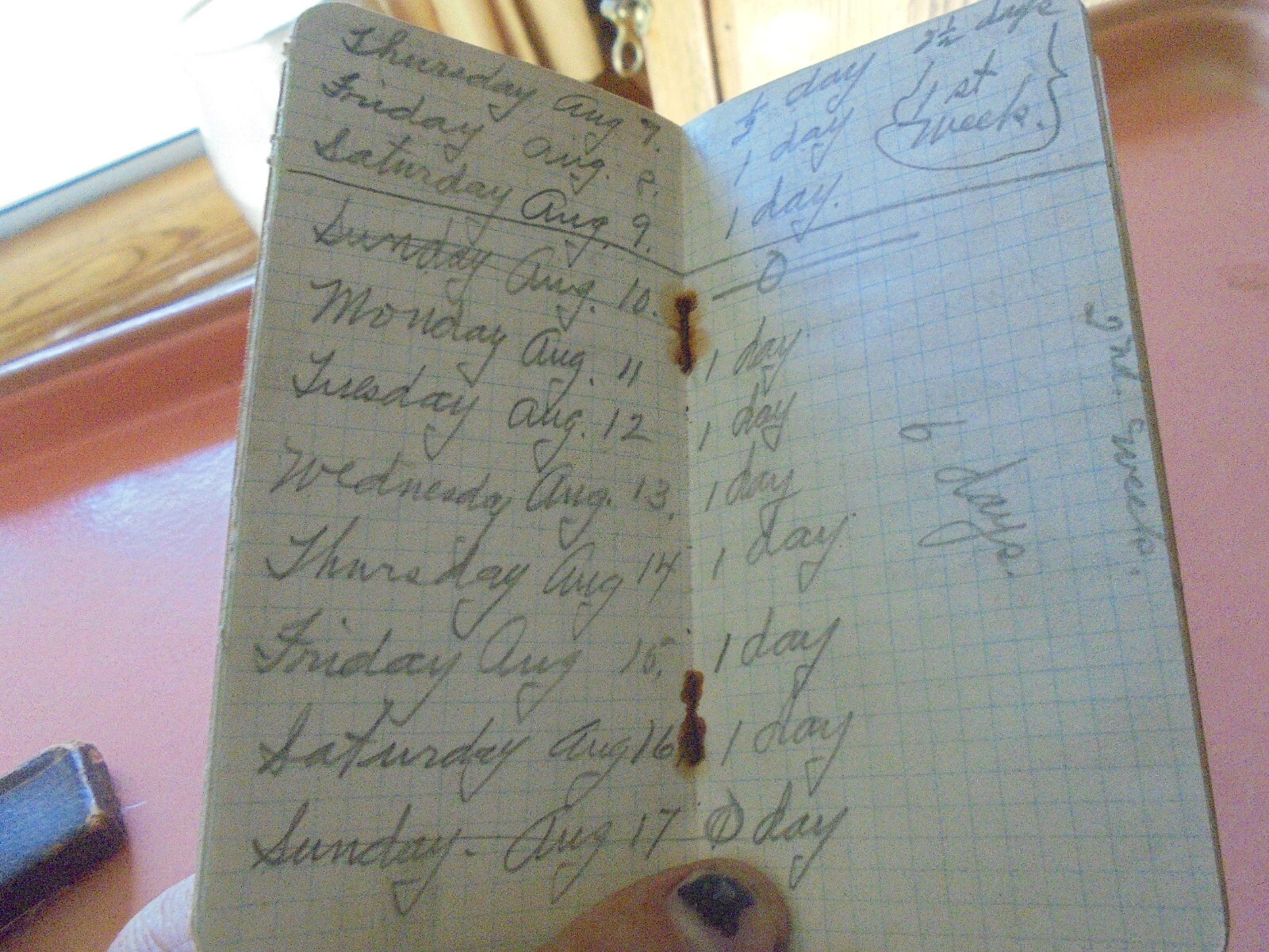 Vintage 1911 Pocket Memo Book Old Connecticut Fire Insurance, New Germany Minn