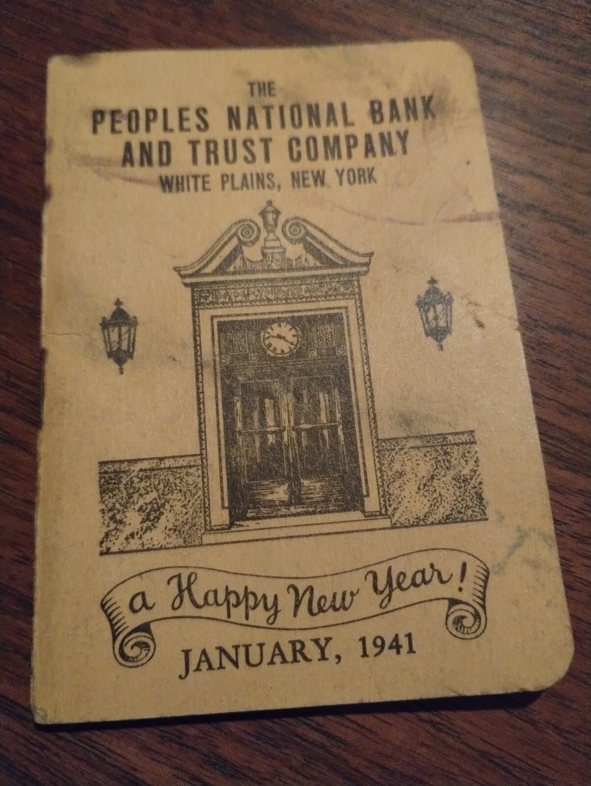 1941 Peoples National Bank & Trust White Plains NY HISTORY REGISTER QUOTES Log