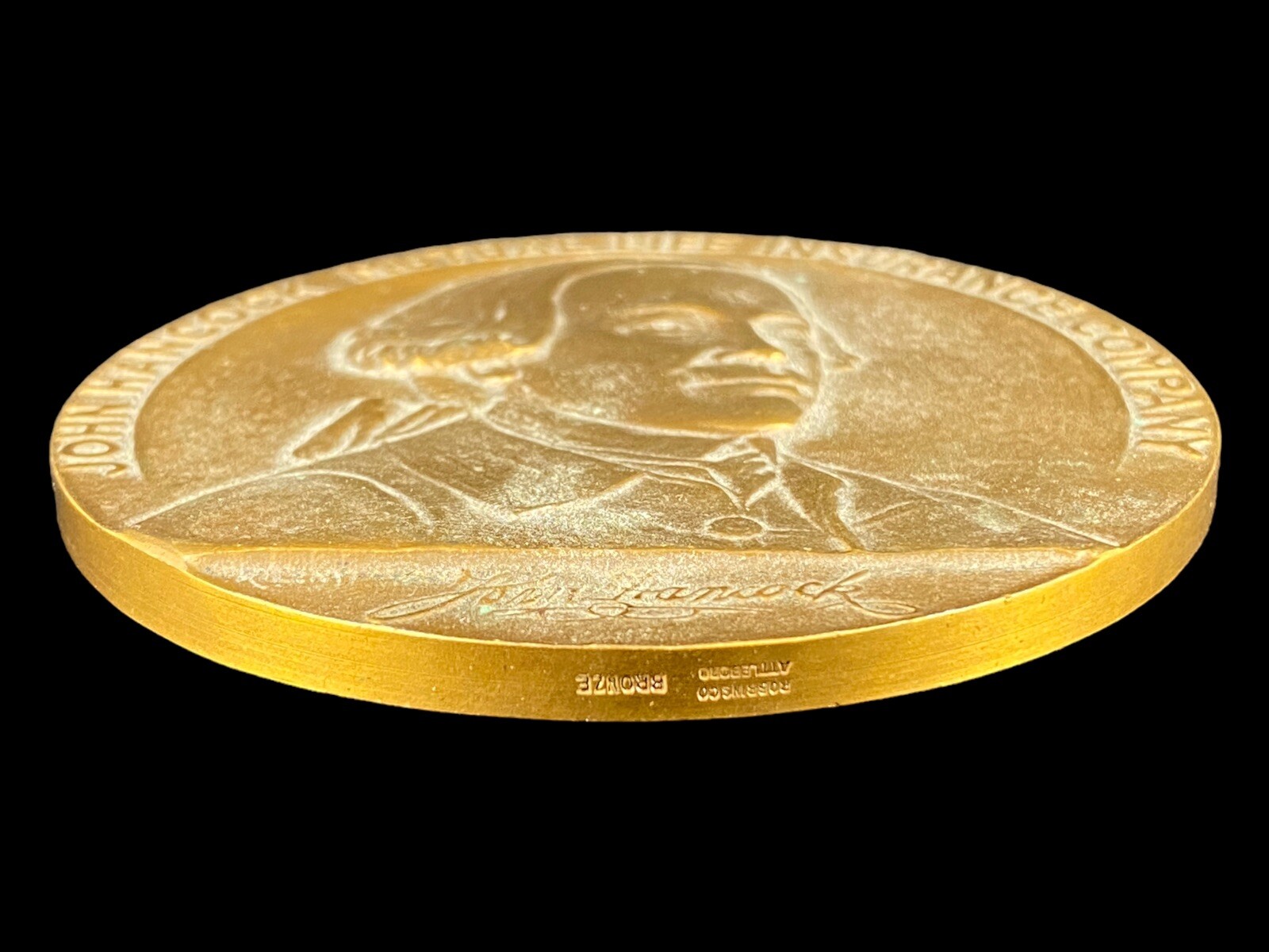 John Hancock Life Insurance Co Boston 1973 Bronze Medal Nicholas M. Sassano