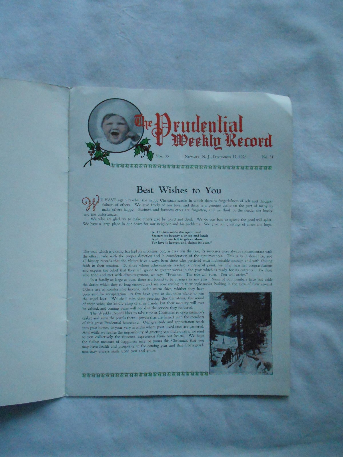 THE PRUDENTIAL WEEKLY RECORD MAGAZINE-DECEMBER 17,1928-VOL.35 #51