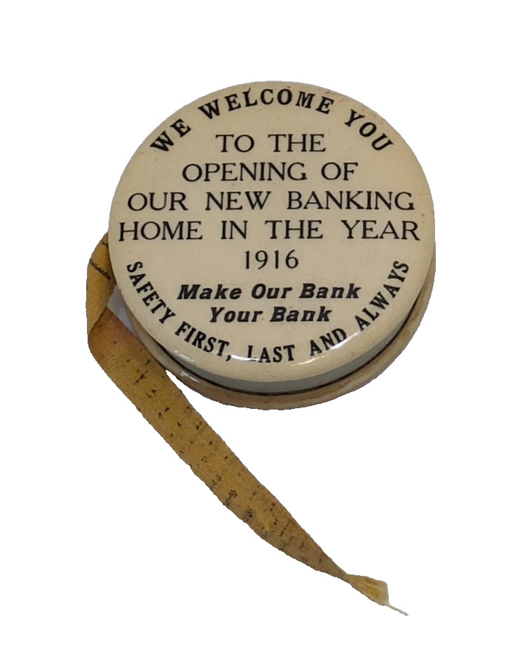 1916 State Bank Of Bricelyn Advertisement Tape Measure Antique Sewing D4