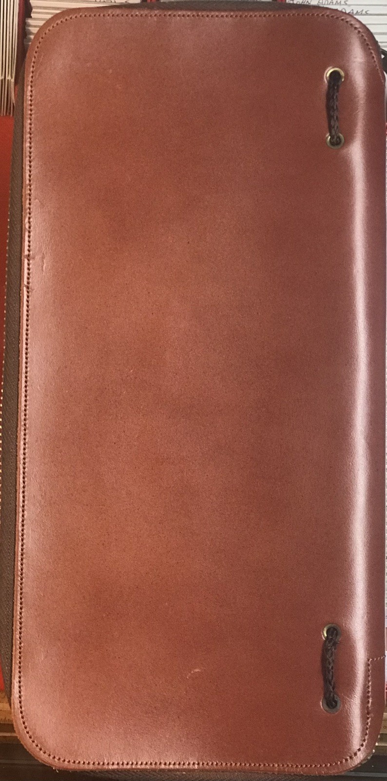 Vintage Life Of Virginia Insurance Policies Papers Leather Case Folder MINT