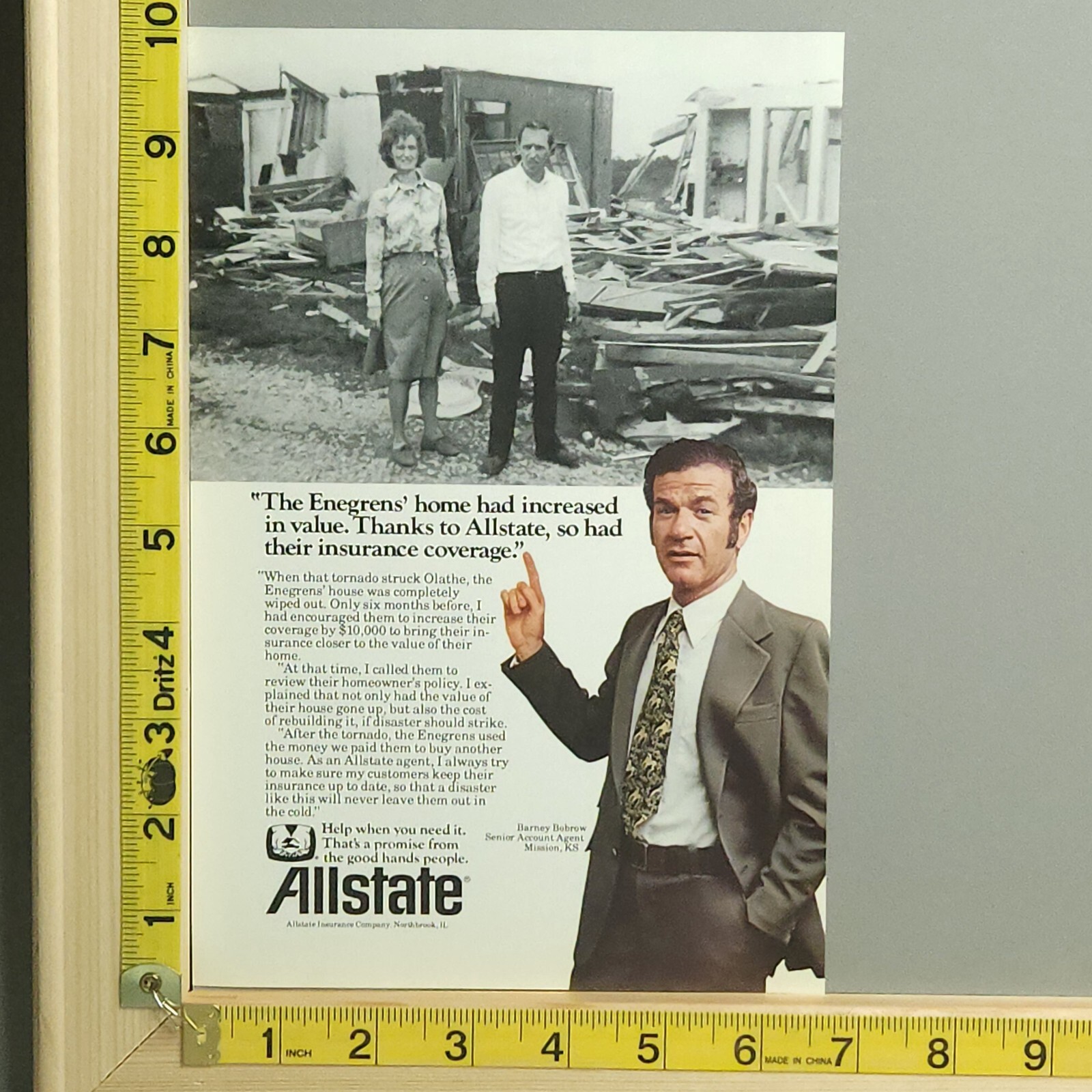 1978 Allstate Insurance Company Print Ad Energen House Barney Bobrow Agent EXC