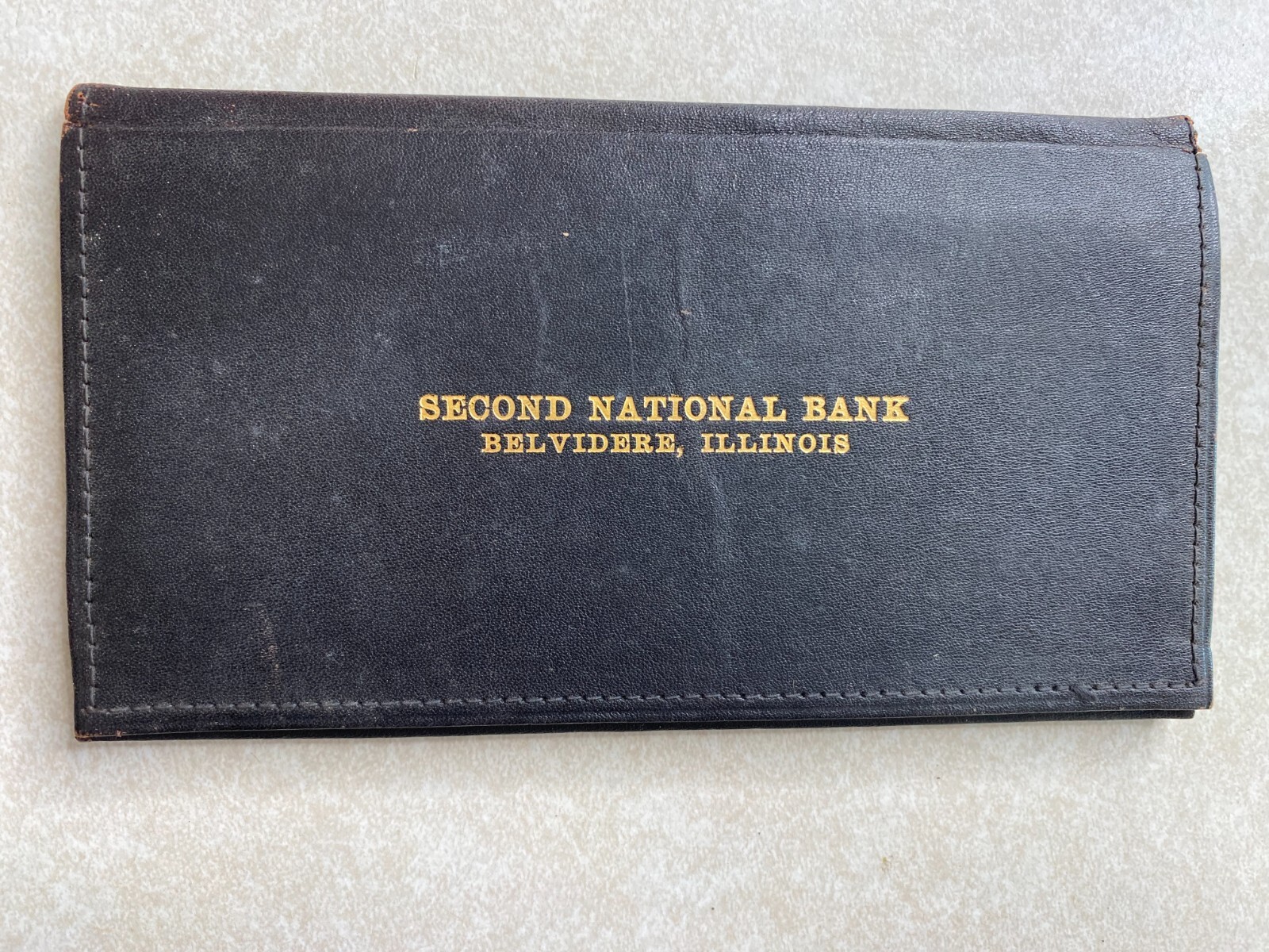 Second National Bank IL Belvidere Pocket Check wallet advertising TT42