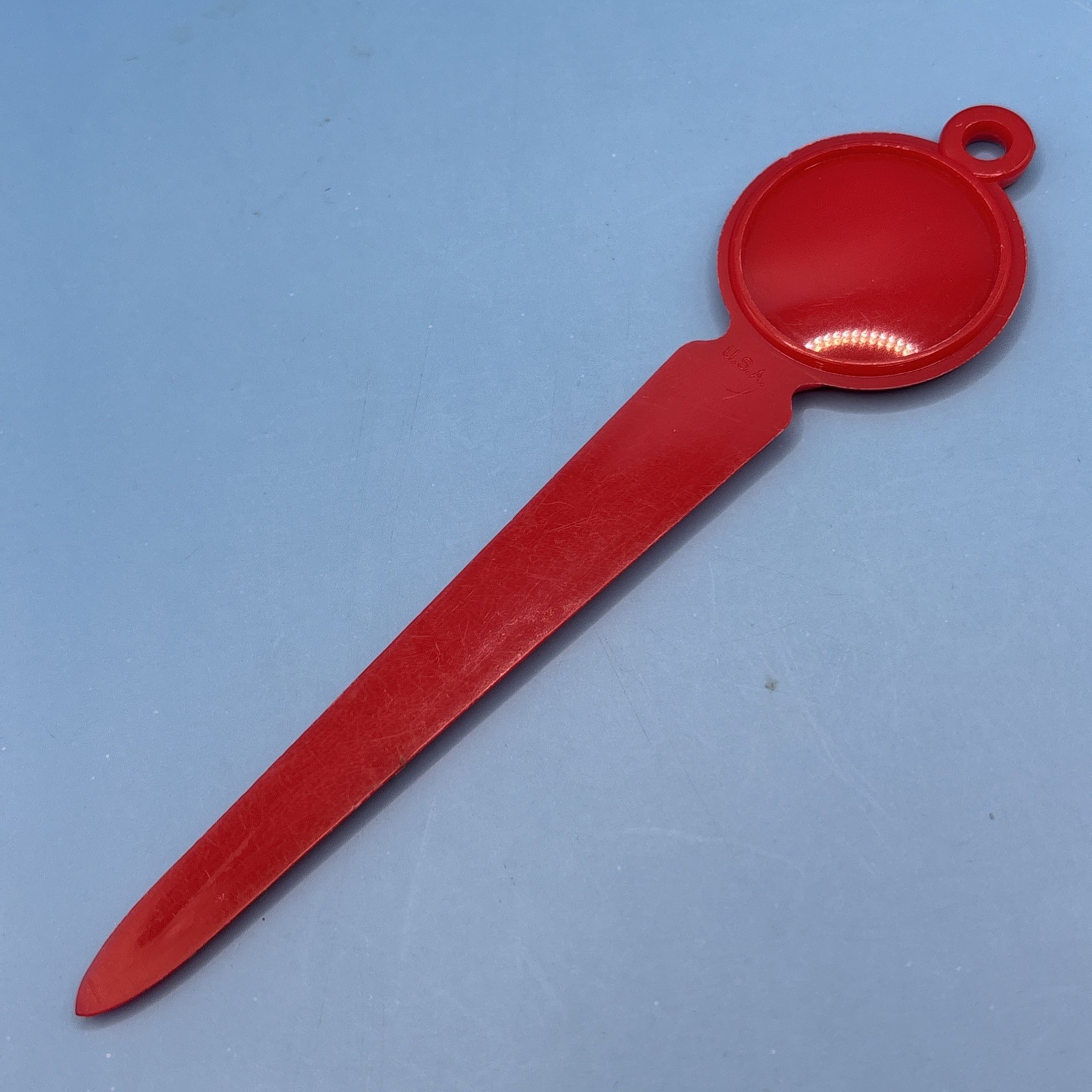 VTG State Farm 6″ Plastic Letter Opener – Square Logo – Bloomington, Illinois