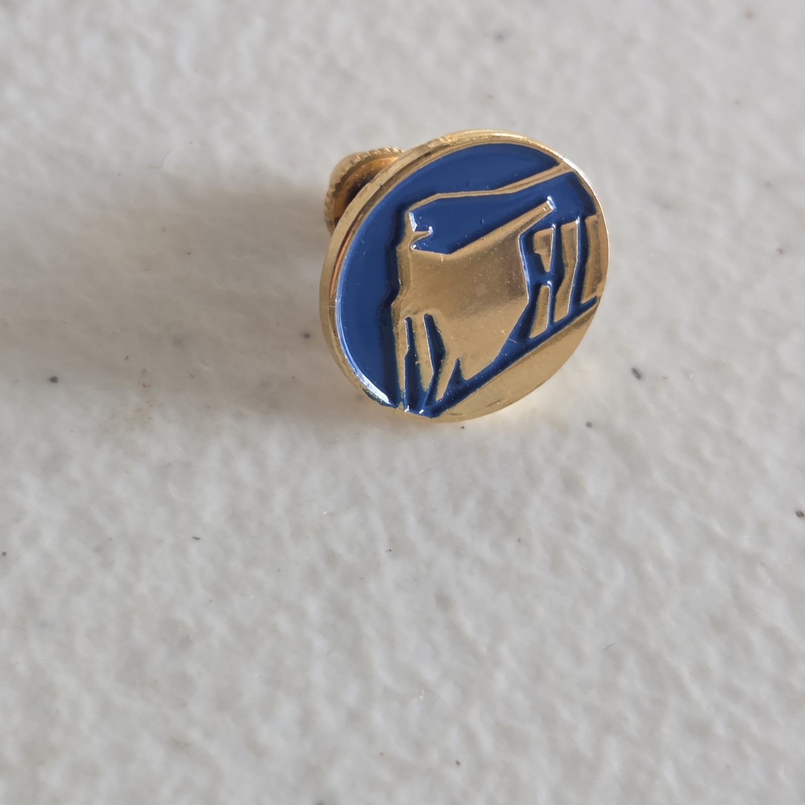 Prudential Insurance Lapel Pin Blue Gold Rock of Gibraltar