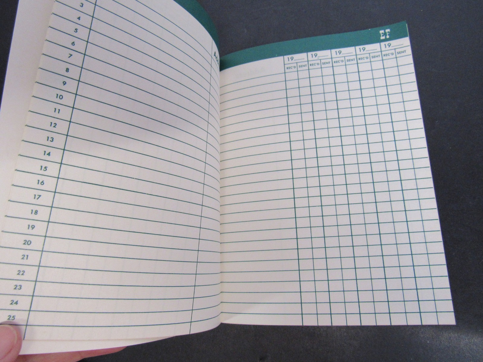 Vintage Christmas Card Record Book Park Federal Savings Columbus, Ohio ~ Unused