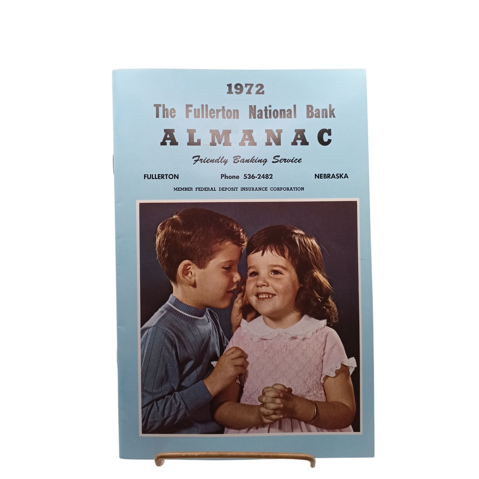 Vintage 1972 Fullerton National Bank Almanac Nebraska