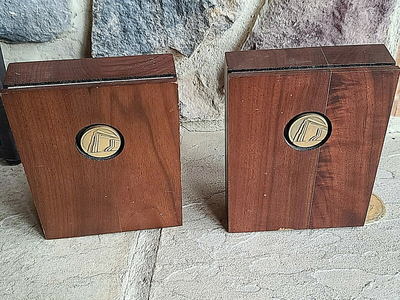 Prudential Insurance Company Wooden Bookends