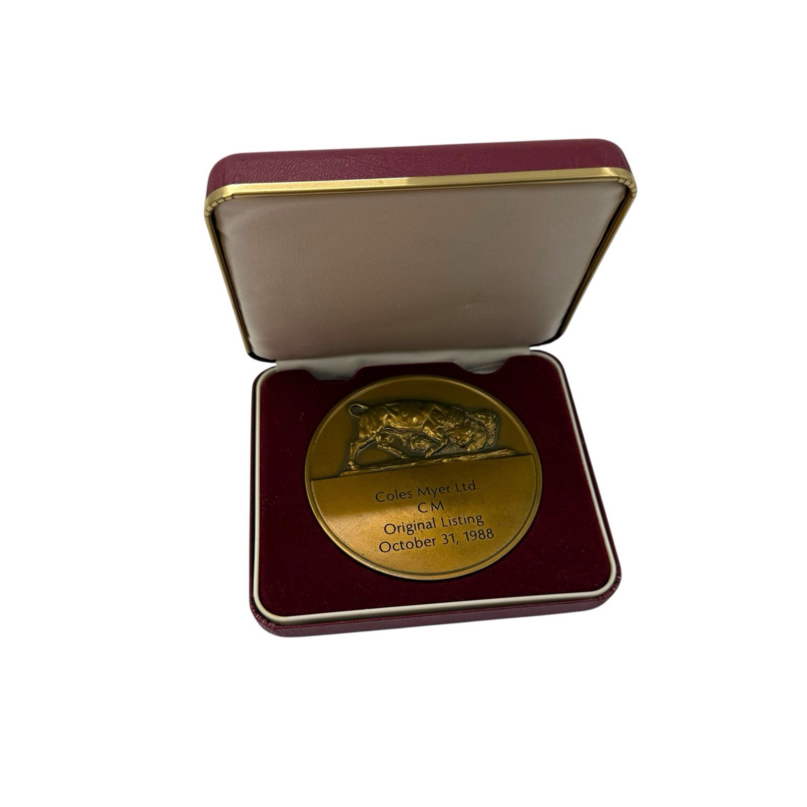 Original 1998 Medallion NY Stock Exchange Coles Myer Ltd. CM