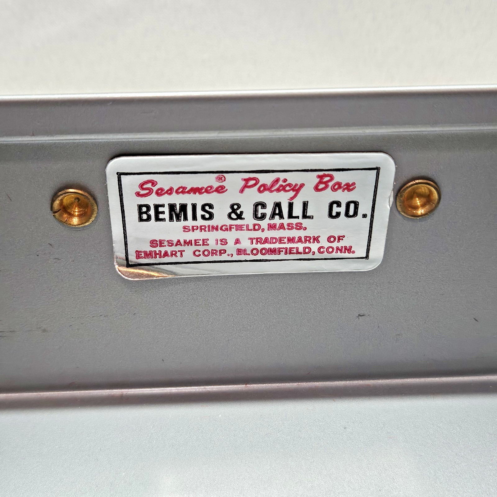 Vintage Metal Combination Lock Box Columbus Mutual Insurance Policy Box