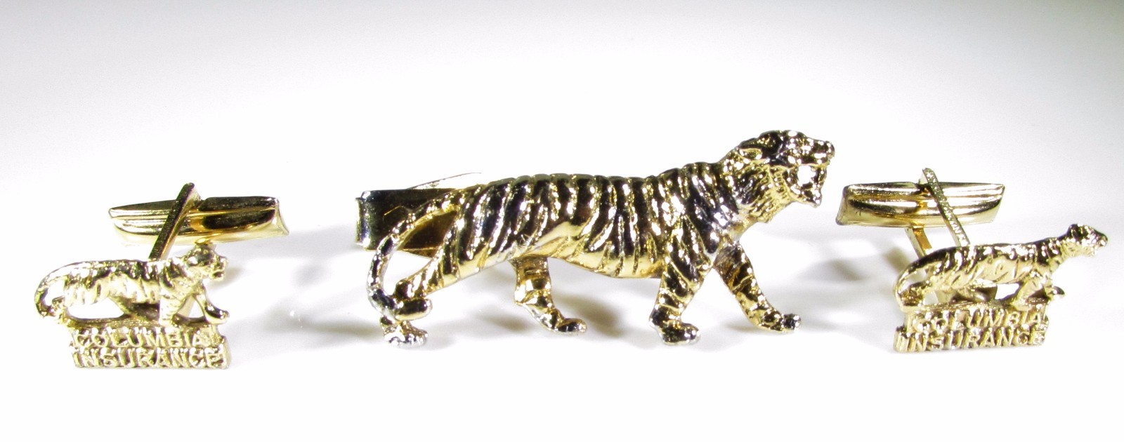 Cufflinks with Columbia Insurance Tiger Advertisement